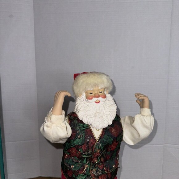 Rockin Around the Christmas Tree Dancing Santa 16" 1999 Works Good - Picture 16 of 16